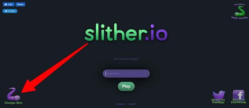 slither io game skin change