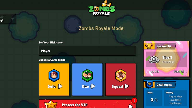 zombs royale modes