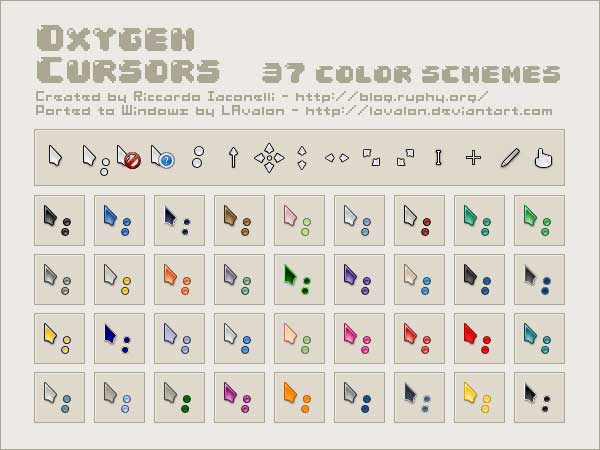 oxygen cursors for windows free download