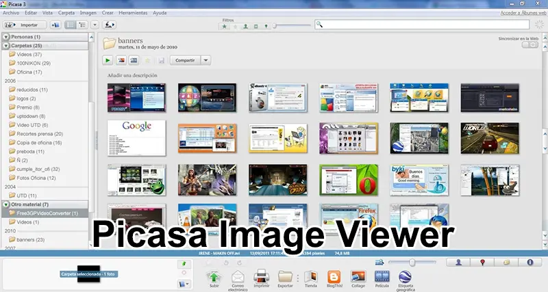 picasa image viewer screenshot