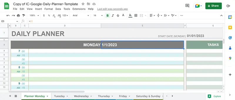 30+ The Best Google Sheets Calendar Templates | List